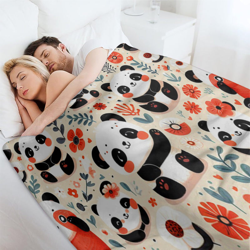 Wholesale panda baby pattern blankets at discounted prices