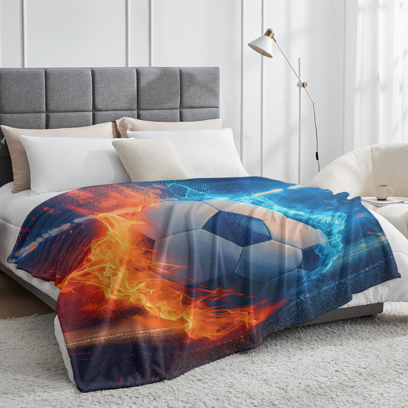 wholesale football-patterned blankets,comfortable,warm and soft