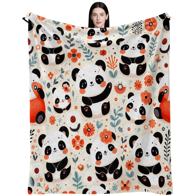 Wholesale panda baby pattern blankets at discounted prices