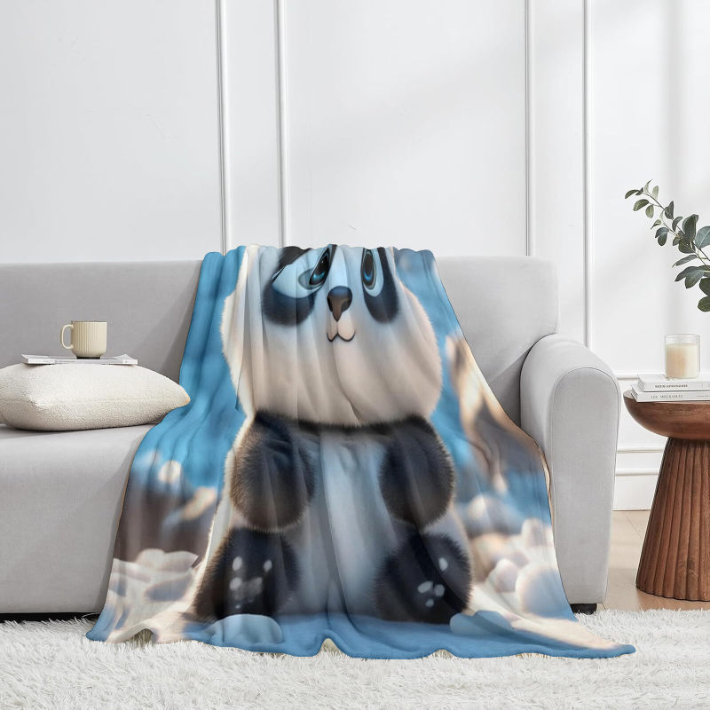 Panda pattern blankets,wholesale prices are favorable