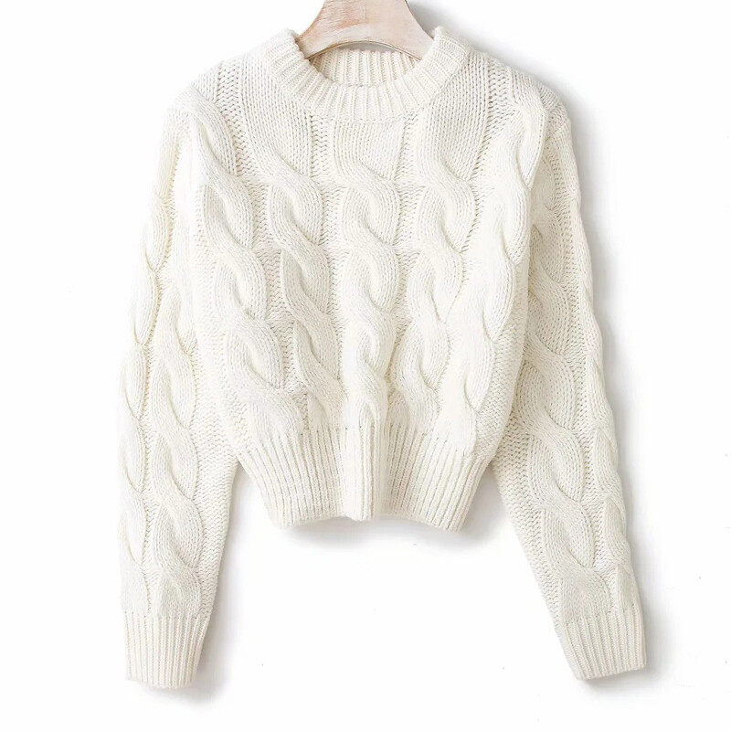 High waist thick needle Pullover Sweater