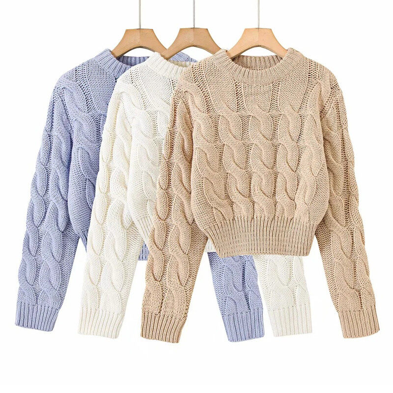 High waist thick needle Pullover Sweater