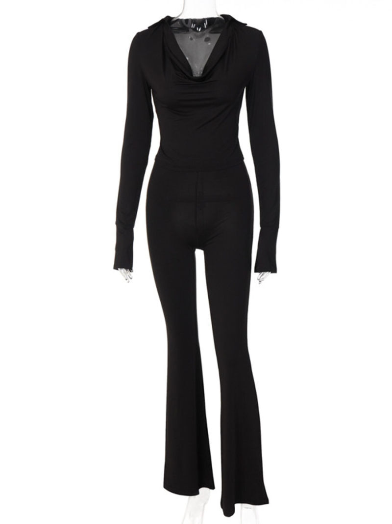 Two-piece v-neck sport leisure fitness