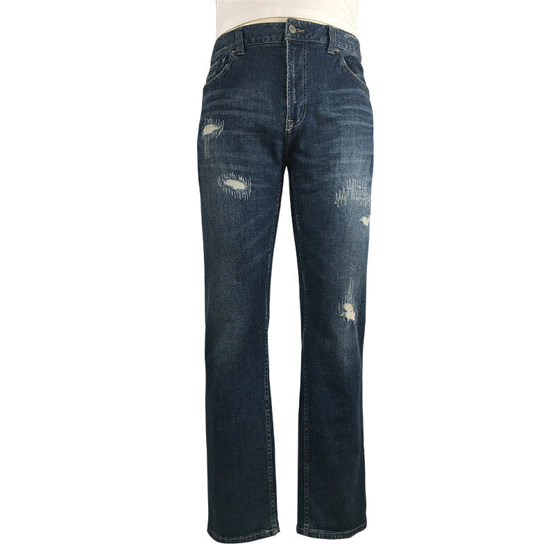 Jeans With Broken Washed Pants