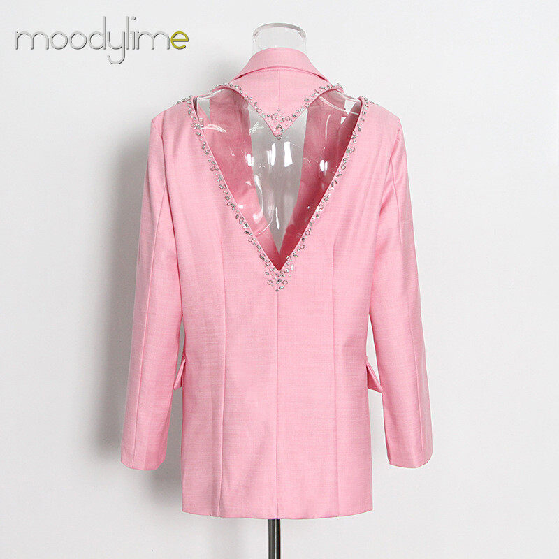 Lapel Neck Double Breasted Blazer