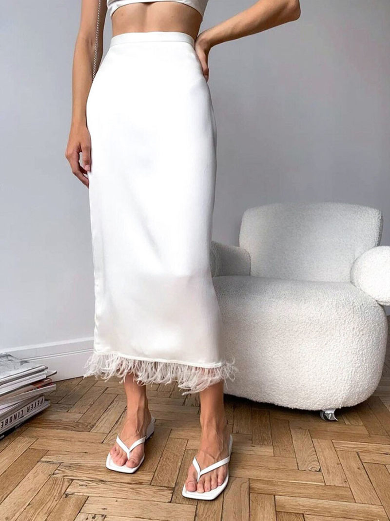 Ice silk two-piece emulation silk dress