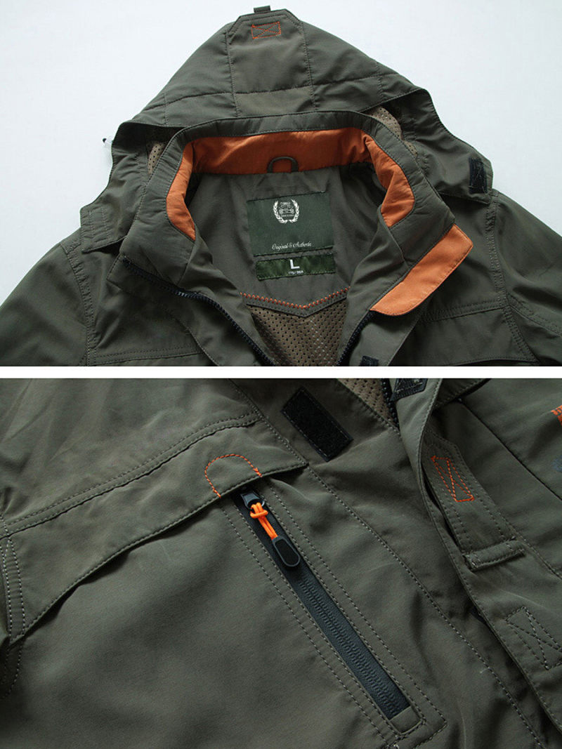 Cargo Jacket With zipper And Big Pockets.