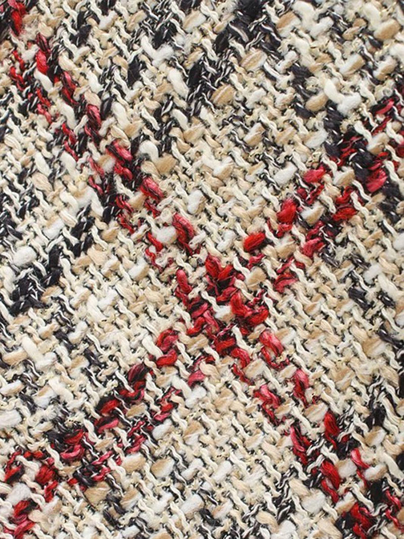 Grid tweed suit jacket