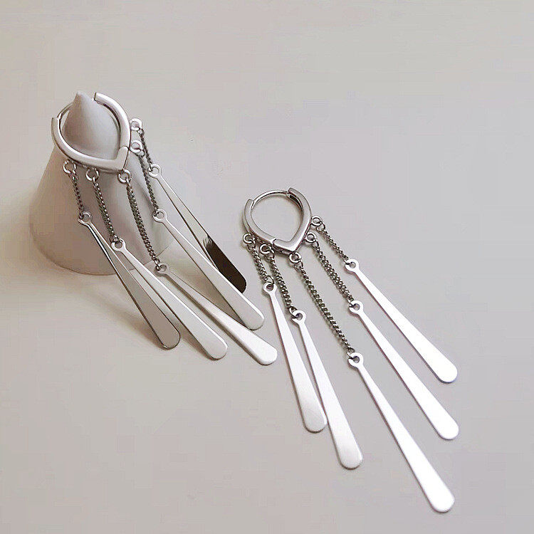 1pair tassel drop earrings s925