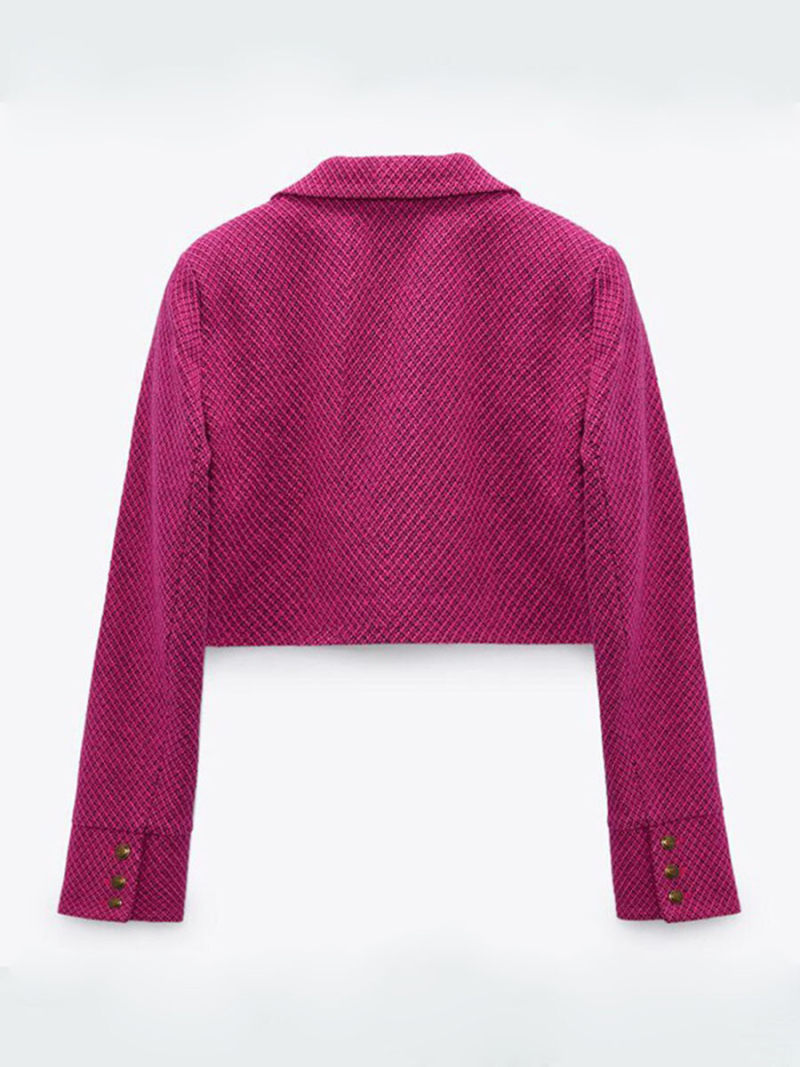 Brief paragraph tweed suit jacket