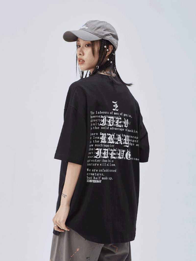 Pure cotton lovers oversize loose short sleeve T-shirt