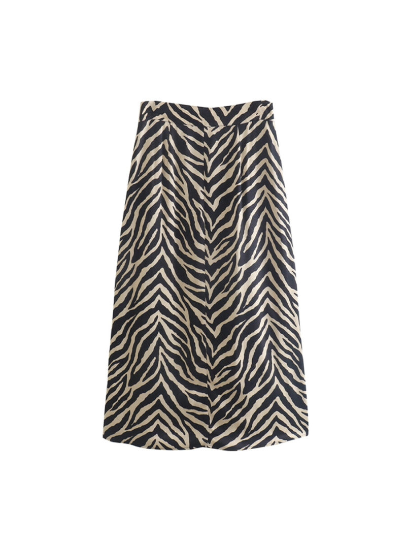 Printed Mide  A-line Skirt