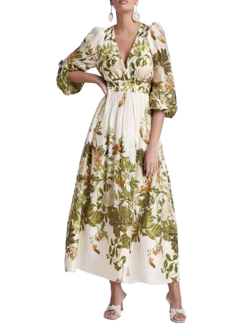 Allover Floral  Maxi  Dress