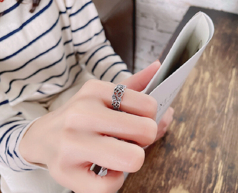 Rose detail rings s925