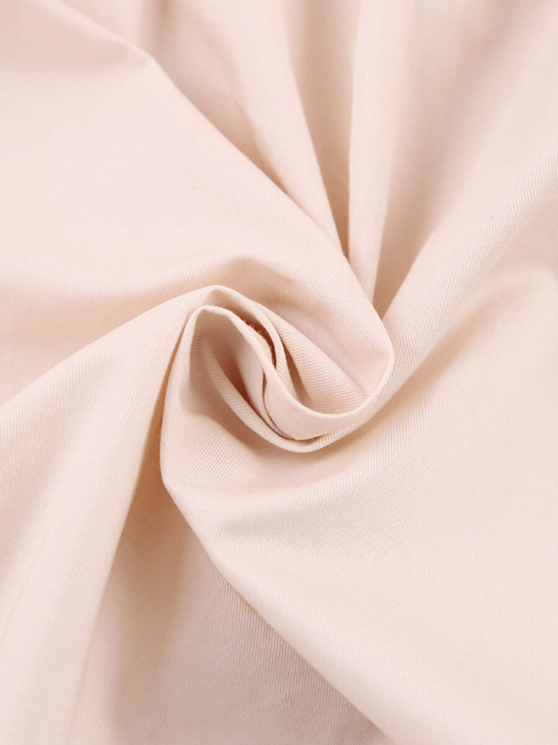 Fly sleeve pure color cotton dress