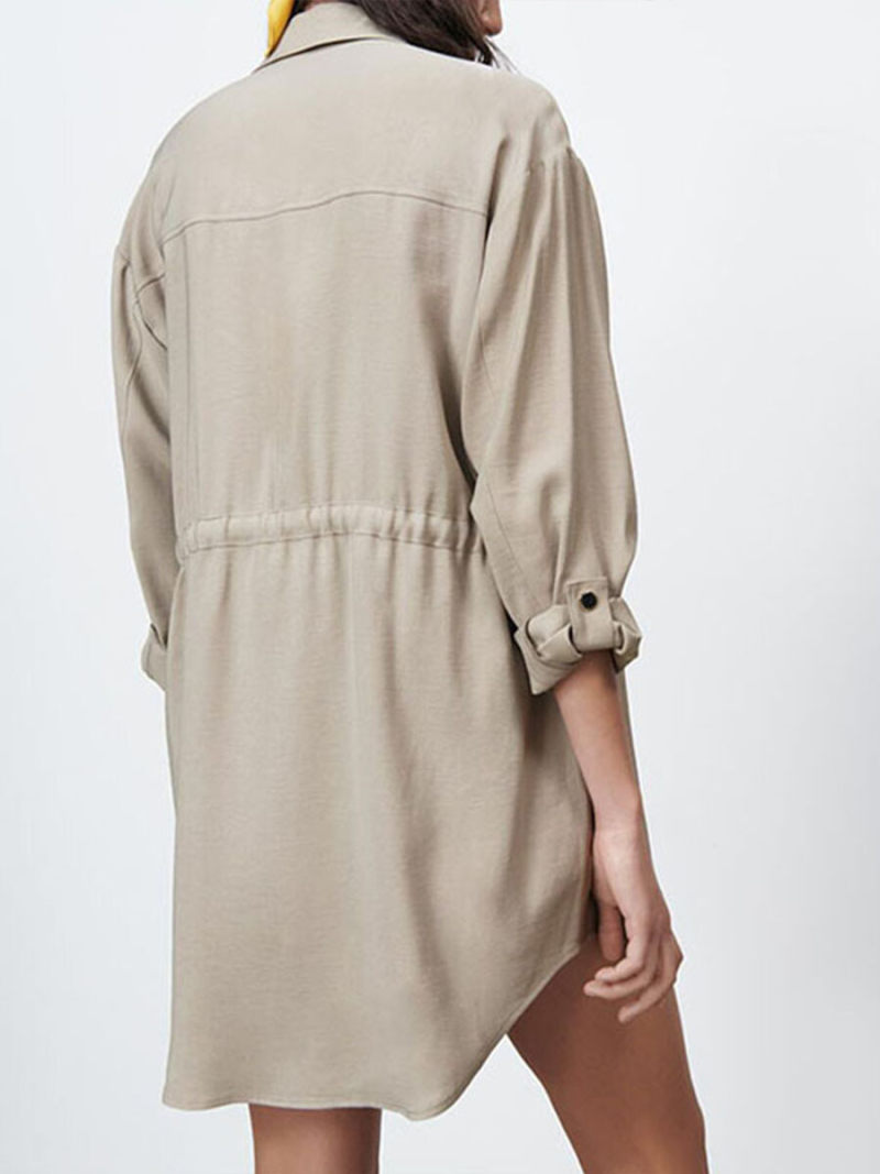 Pure color shirt jacket