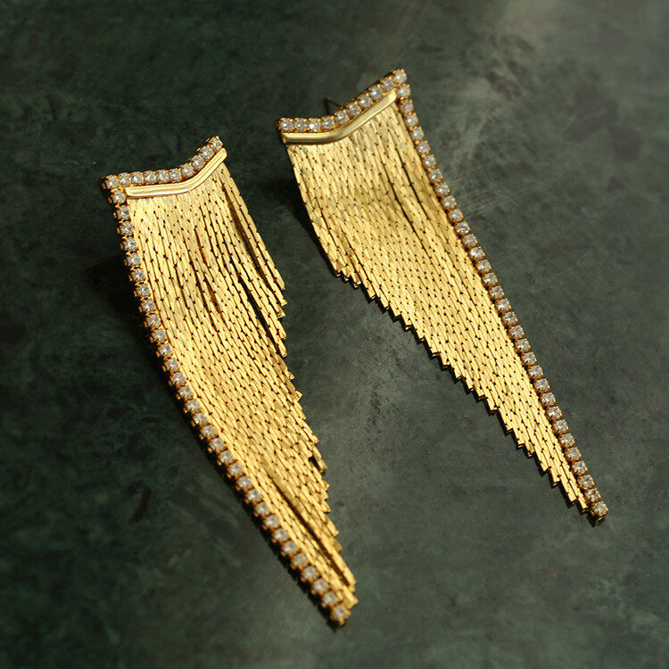 1pair Tassel Drop Earrings