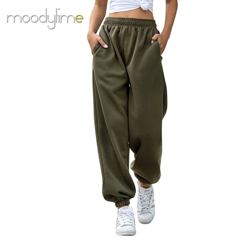 Ladies'Locked up Joggers In Olive