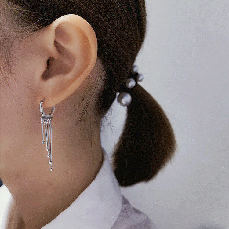 1pair tassel drop earrings s925