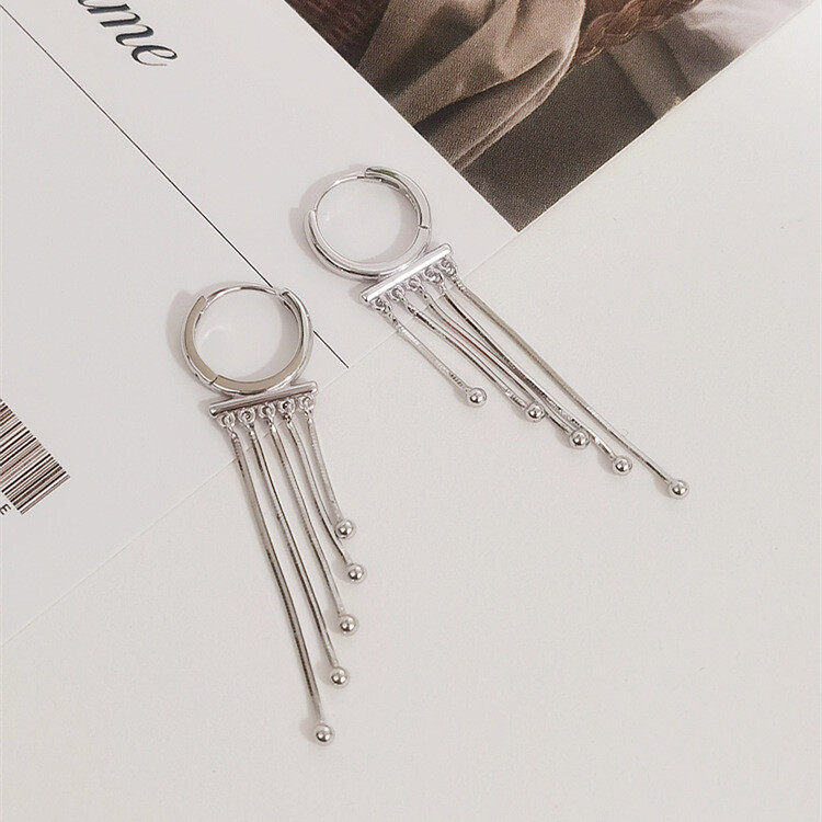 1pair tassel drop earrings s925