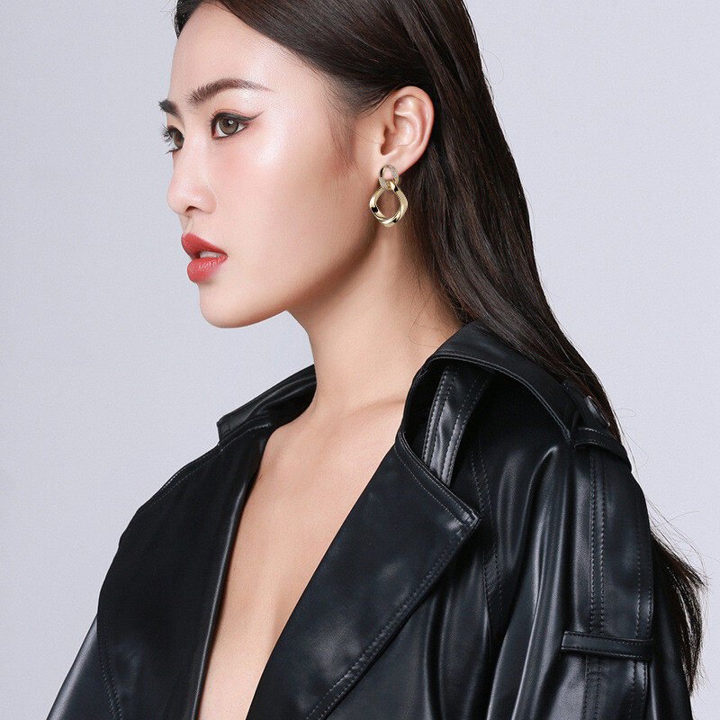 S925 drop stud earrings