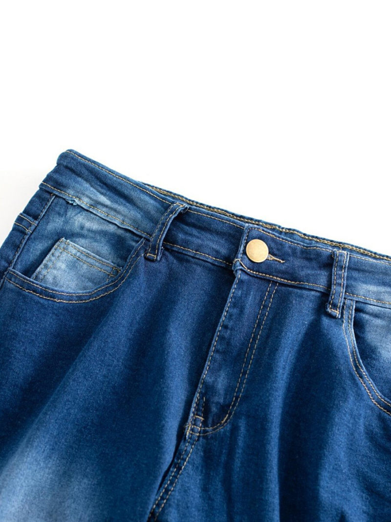 Topman Organic Cotton Blend Stretch Skinny Jeans Broken On Front