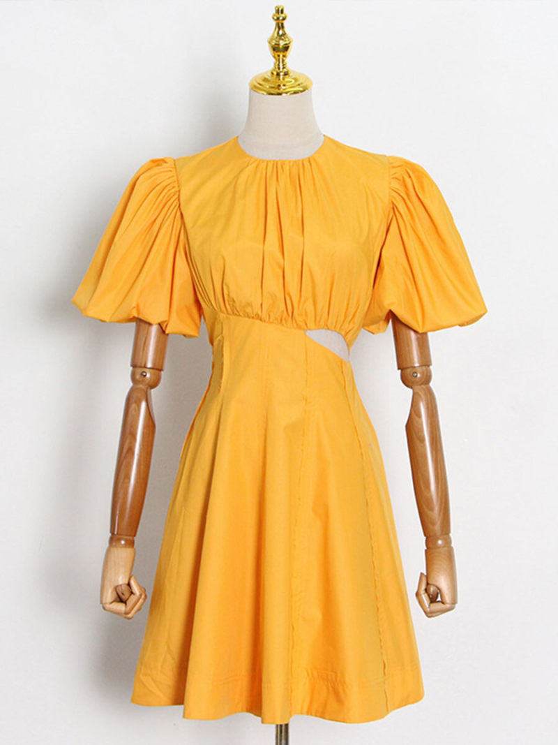 Cut Out Waist Mini Dress