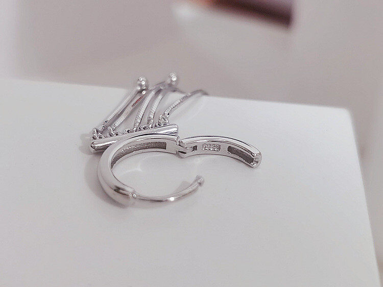 1pair tassel drop earrings s925