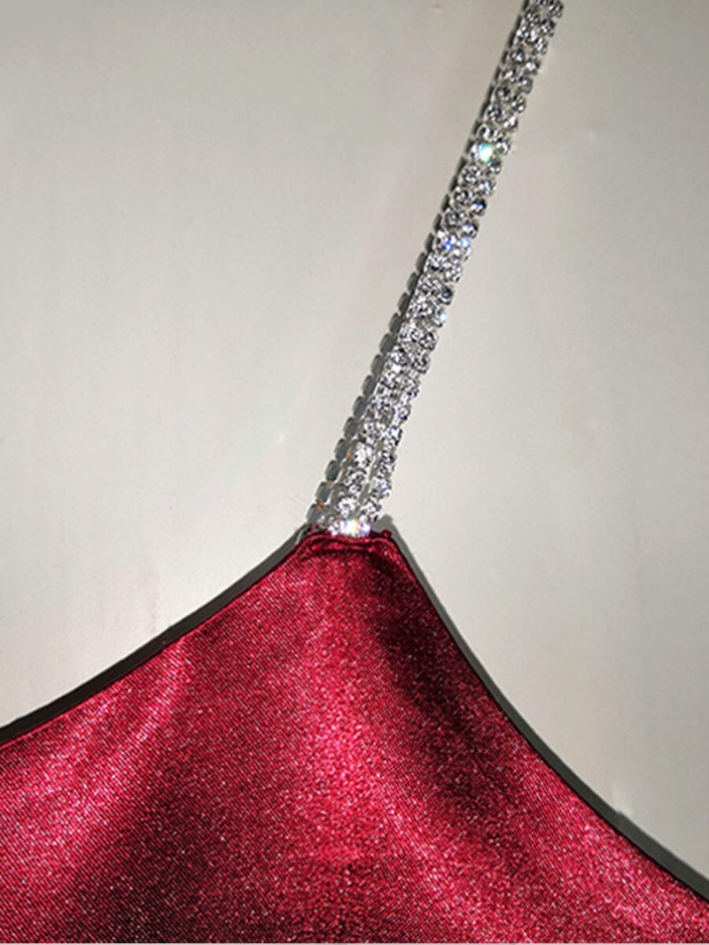 Solid Sxy Chain Detail  Bodycon Mini  Dress