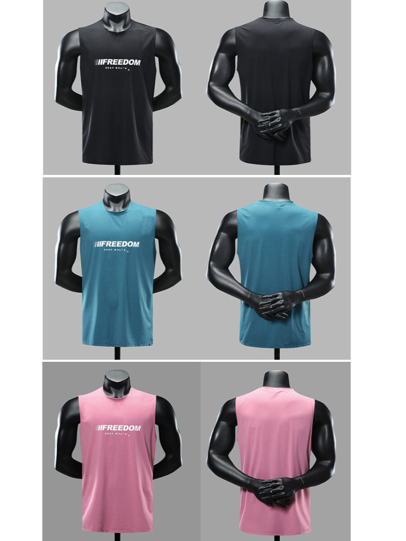 Sleeveless Training T-shirt With Quick Dry