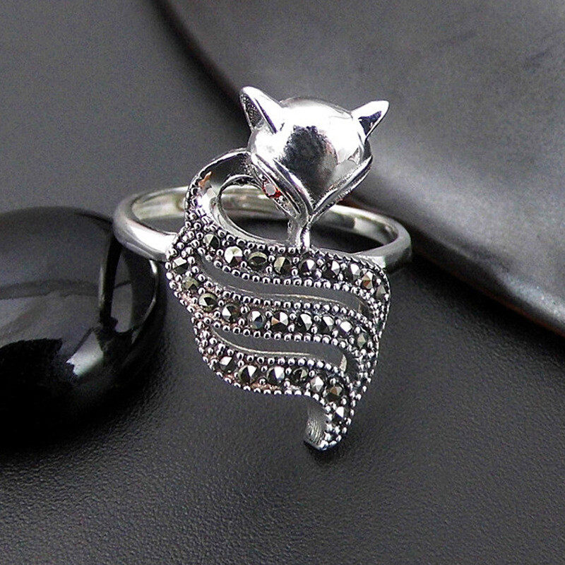 Fox shaped rings s925