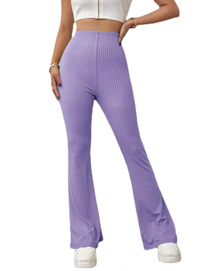 Tall waist leisure trousers