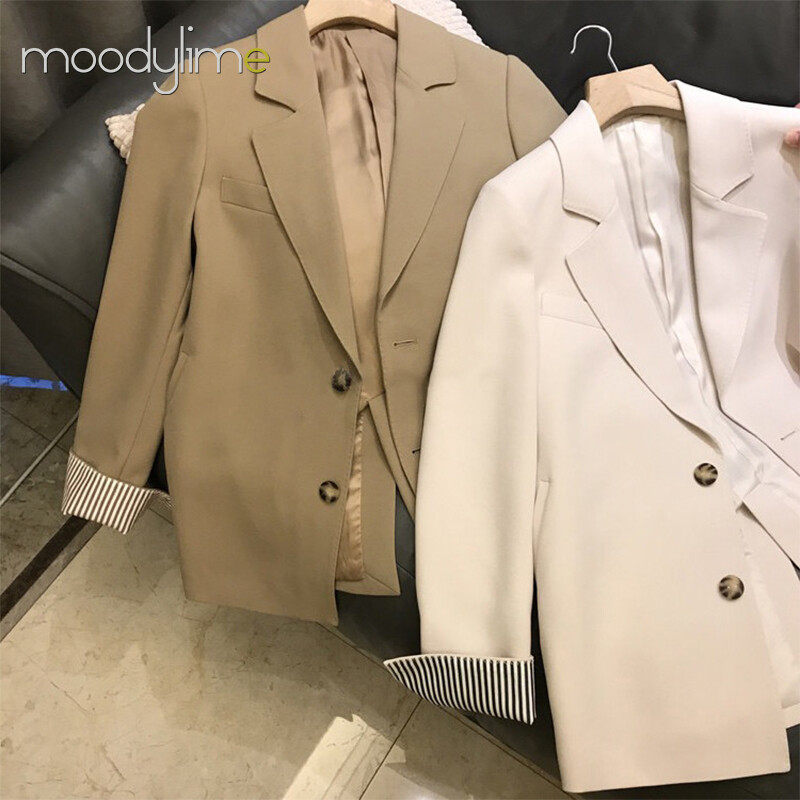 Lapel Neck Double Breasted Blazer