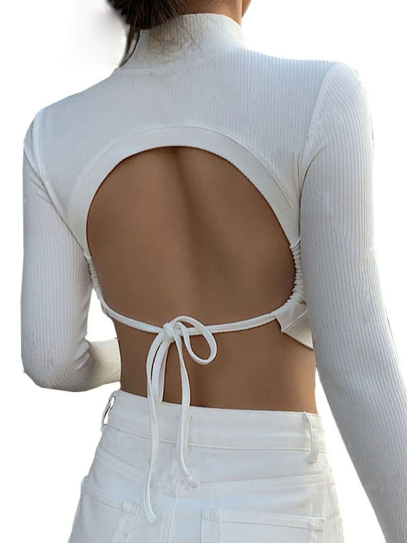 Half a turtle neck long sleeve T-shirt