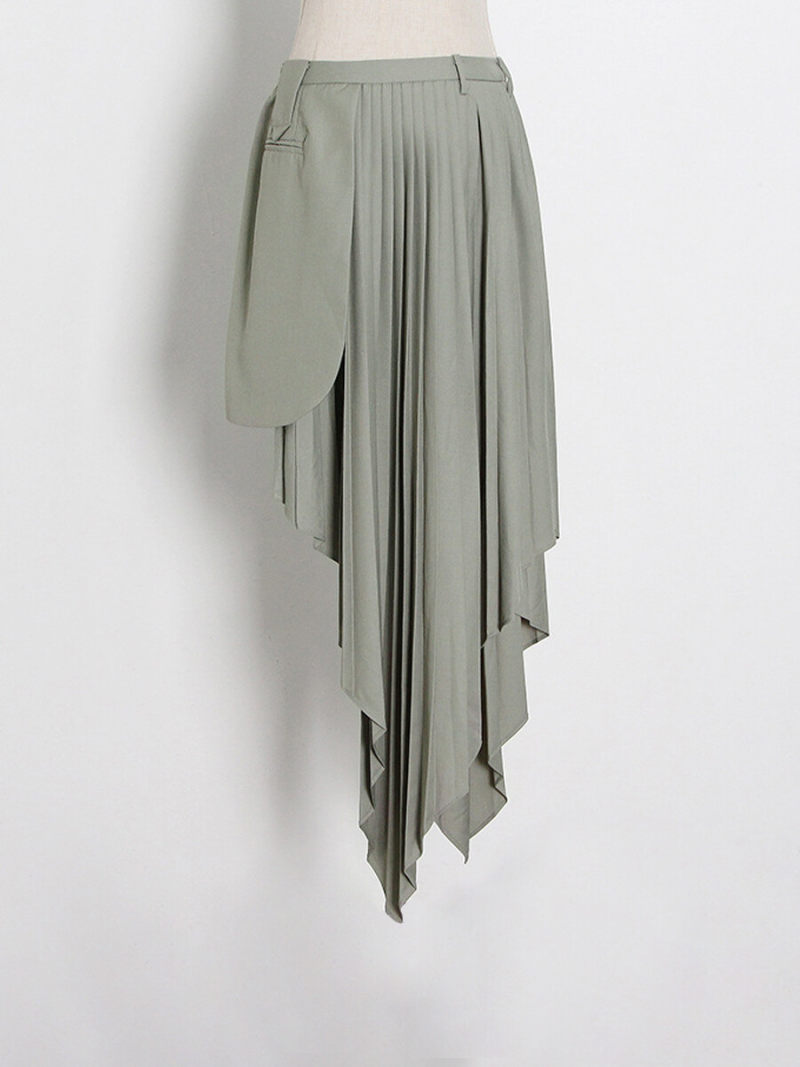 Wrap Pleated Skirt