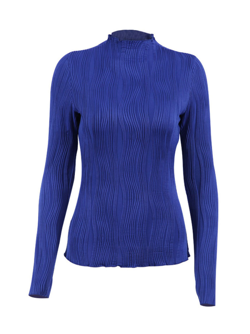 Klein midnight-blue turtle neck long sleeve T-shirt