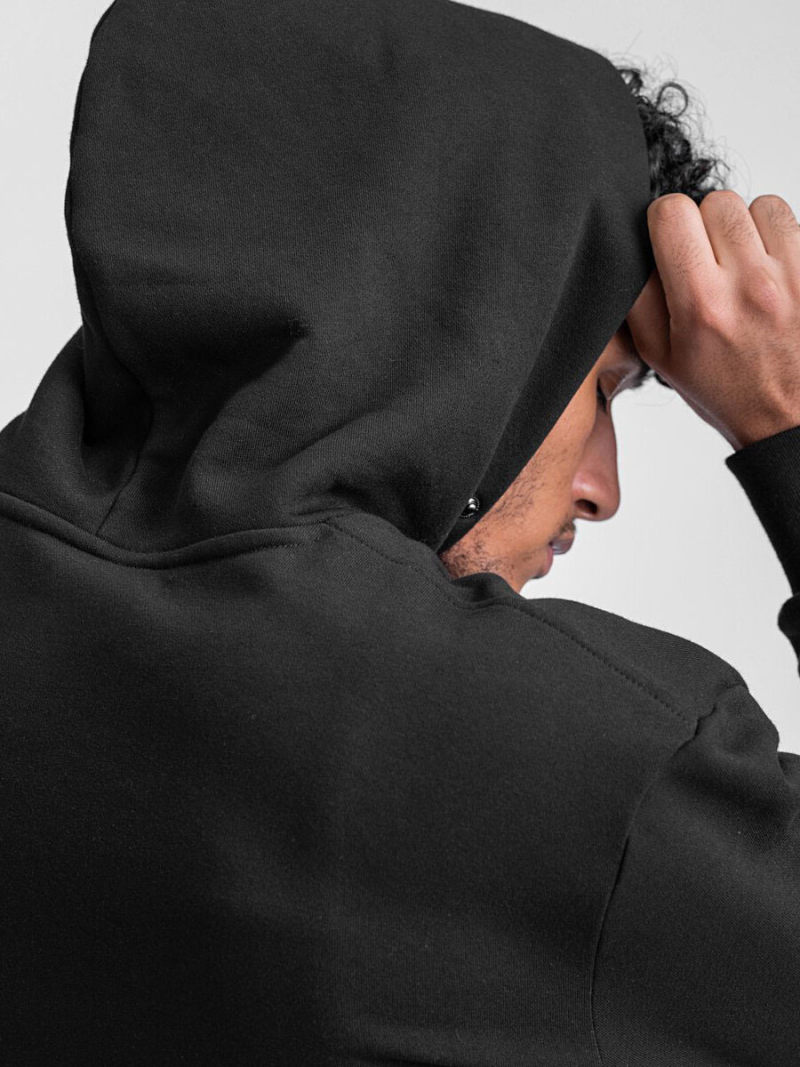 Hoodie with Buckle On Neck