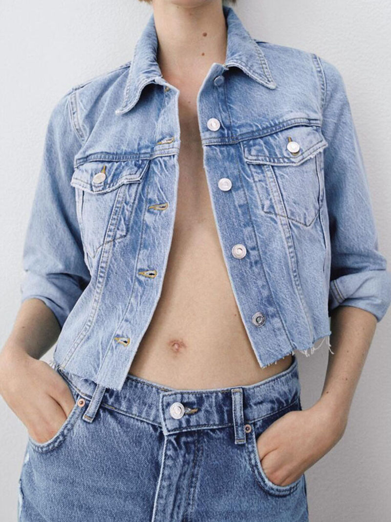 Brief paragraph burrs jean jacket