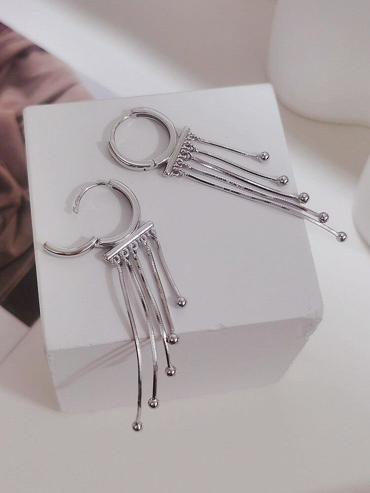 1pair tassel drop earrings s925