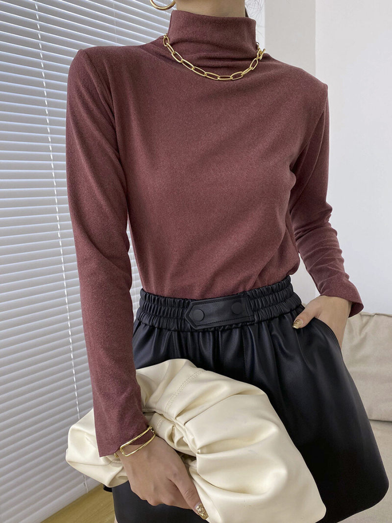 High Neck Long Sleeves T-shirt