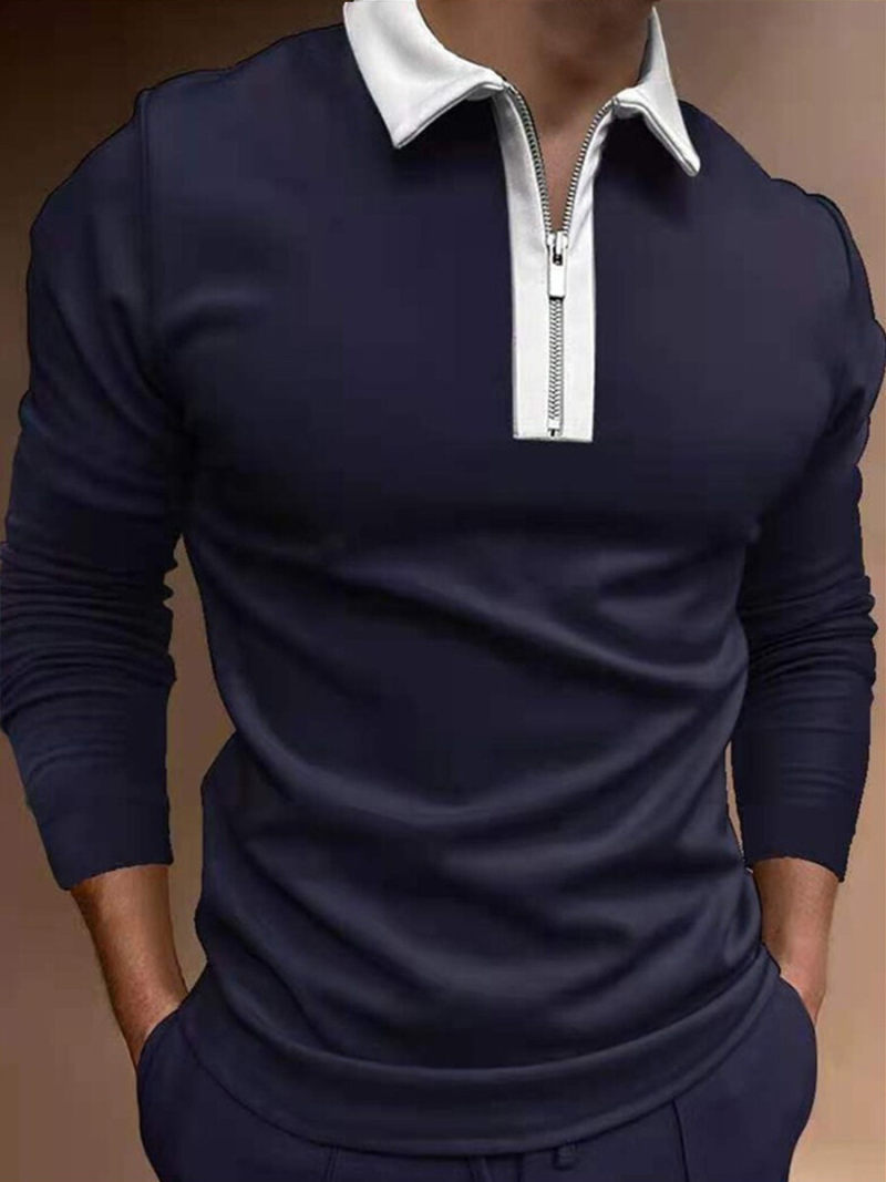 Polo Ralph Lauren Black  tipped long sleeve pique polo