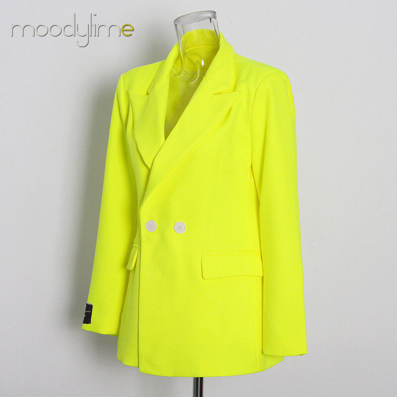 Lapel Neck Double Breasted Blazer