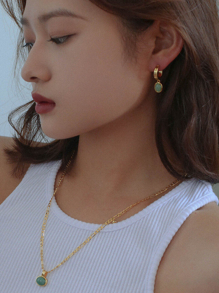 pendant stone pendant 18K necklace