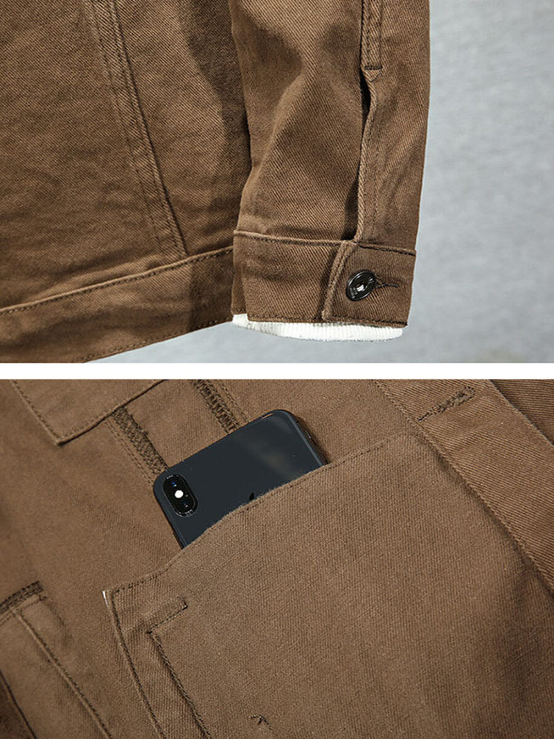 Classic Denim Jacket In Washed Color