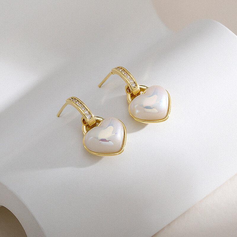 Ted baker hanny pearl heart huggy hoop harrings h925 hoop