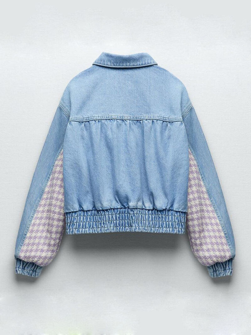Stitching denim jacket coat