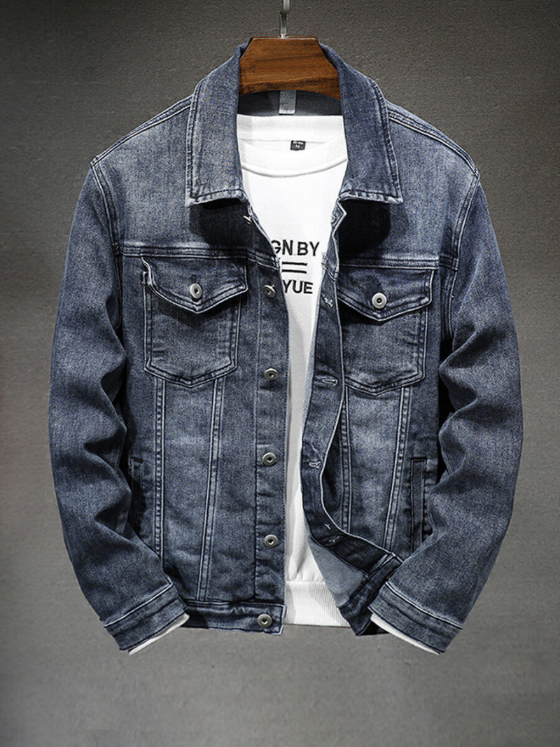 Classic Denim Jacket In Washed Color