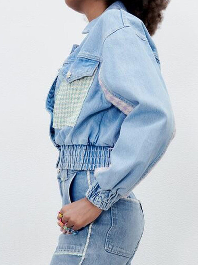 Stitching denim jacket coat