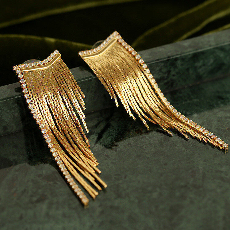 1pair Tassel Drop Earrings