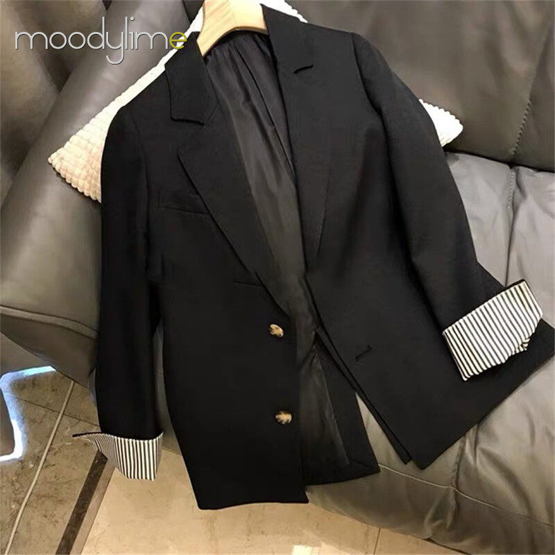 Lapel Neck Double Breasted Blazer